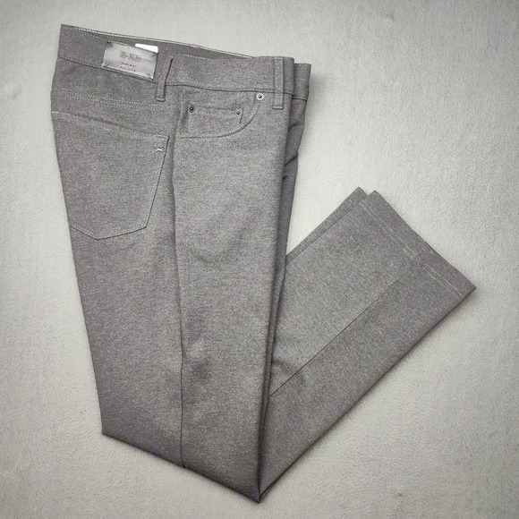 Brax Pants Mens 34x31 Gray Chuck Modern 5 Pocket Chino Work School Tech Viscose - Picture 1 of 13